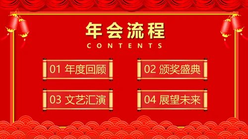企业年终答谢会年会_红色大气PPT模板