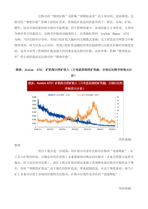 中国比特币行业机遇：价格随挖矿收益同步调整.docx