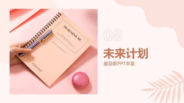 简约欧美风粉色工作汇报计划书PPT