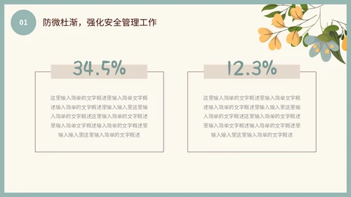 小清新花草蝴蝶幼儿园年终工作总结述职报告计划PPT年终总结