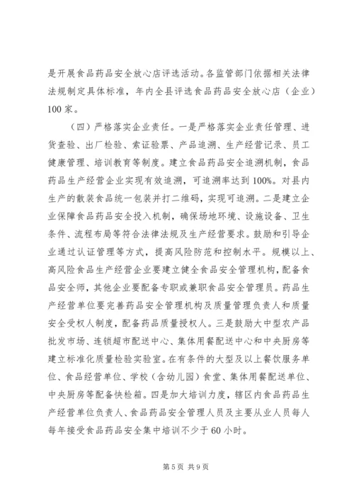 食品药品安全县活动方案.docx