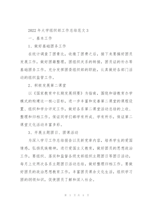 2022年大学组织部工作总结范文.docx