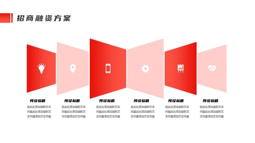 商务风项目融资招商计划书通用PPT模板