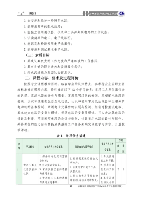 机电技术应用专业课程标准.docx