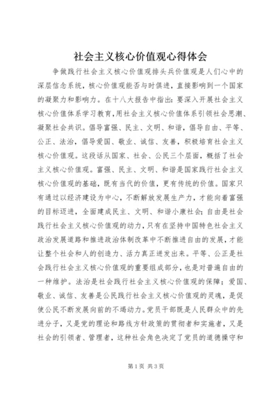 社会主义核心价值观心得体会.docx