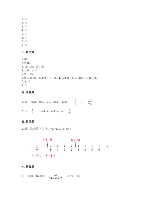 沪教版数学六年级下册期末检测试题含完整答案（夺冠系列）.docx