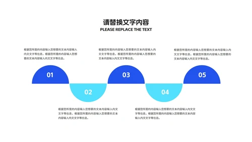 蓝色商务几何风渐变年度述职汇报PPT模板
