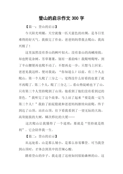 登山的启示作文300字.docx