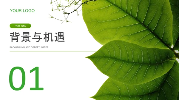 绿色简约风农业PPT模板