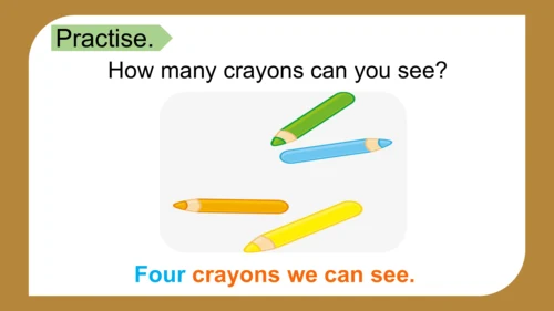 Module 5 Unit 1  There are only nineteen crayons.课