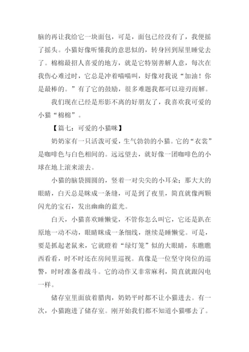 可爱的小猫咪作文400字.docx