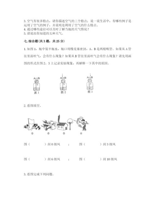 教科版三年级上册科学期末测试卷含完整答案【历年真题】.docx