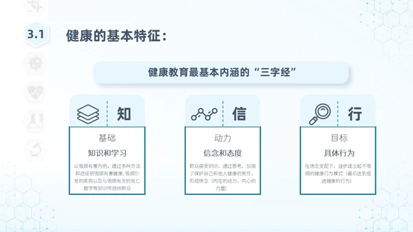 蓝色简约医疗科技教育培训PPT模板健康宣教