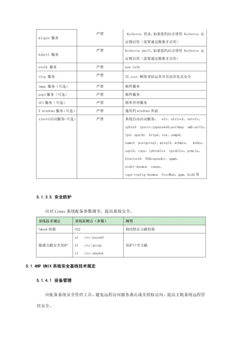 IT主流设备安全基线重点技术基础规范.docx