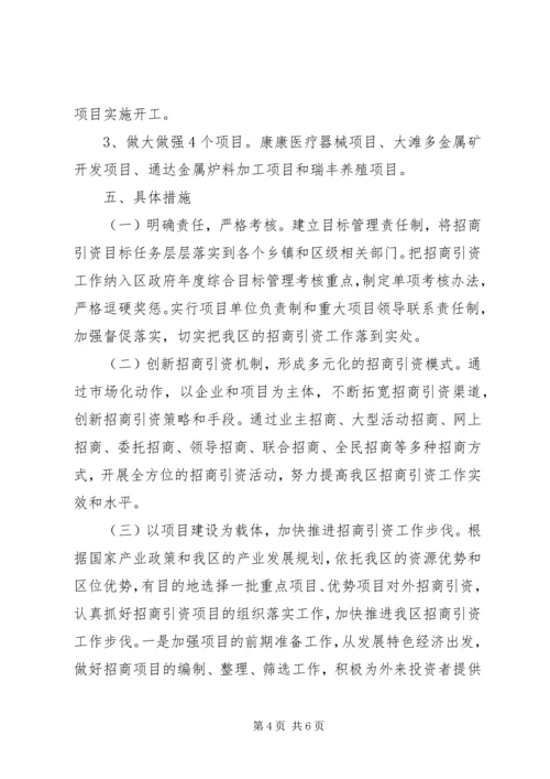 年度招商引资工作计划范文.docx