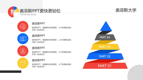 创意扁平风艺术学科毕业答辩PPT模板