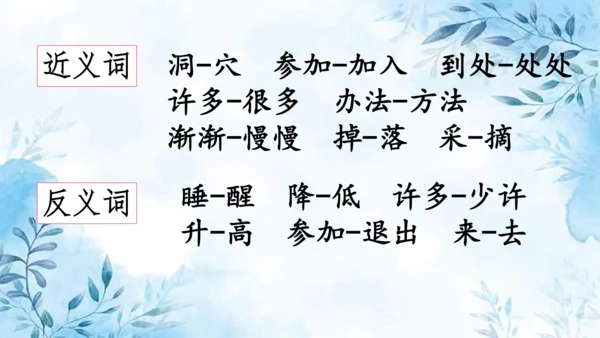 部编版一年级上册第八单元复习课件