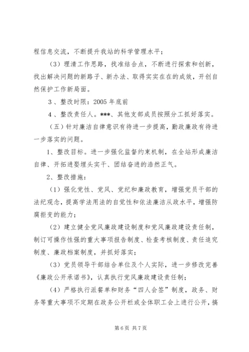 自然保护区党支部党支部整改方案 (2).docx