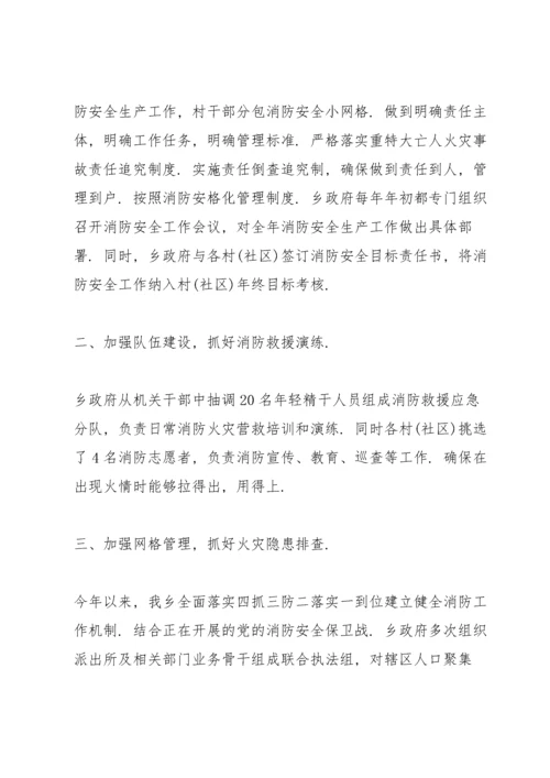 2022乡镇消防安全工作总结参考范本.docx