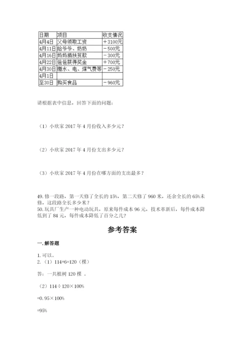 小升初数学应用题50道附完整答案（考点梳理）.docx