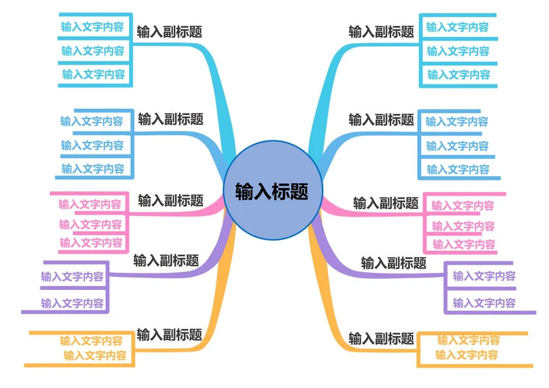 彩色无标题思维导图