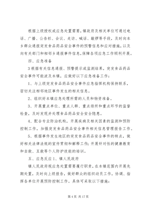齐云山镇突发食品药品安全事件应急预案.docx