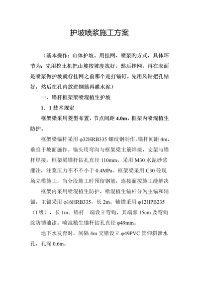 护坡喷浆综合施工专题方案.docx