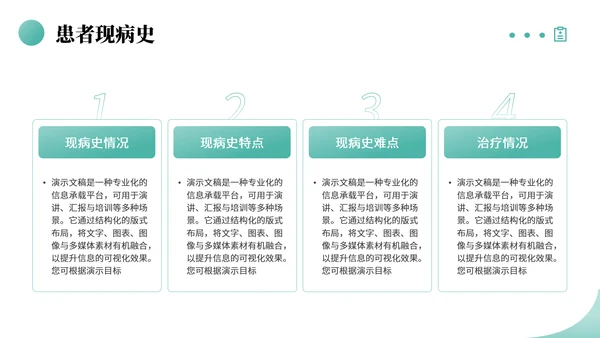 绿色商务风医学病例汇报PPT模板