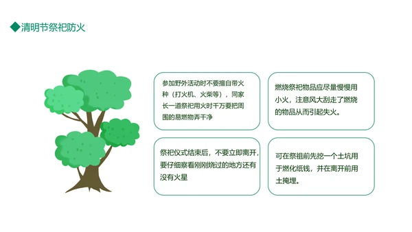 平安清明森林防火知识班会通用PPT模板