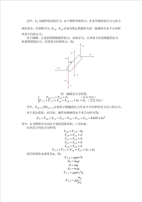 数学建模论文系泊系统的设计