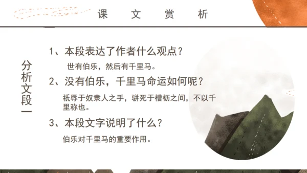 学校马说教师教学课件通用PPT模板