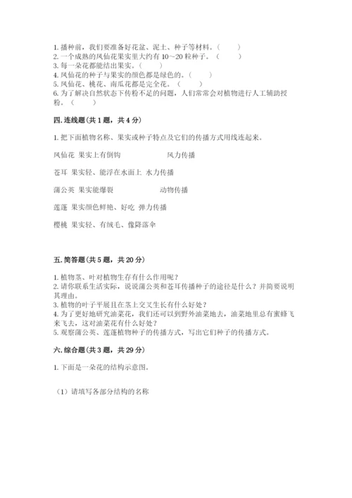 教科版四年级下册科学第一单元《植物的生长变化》测试卷（名师推荐）.docx
