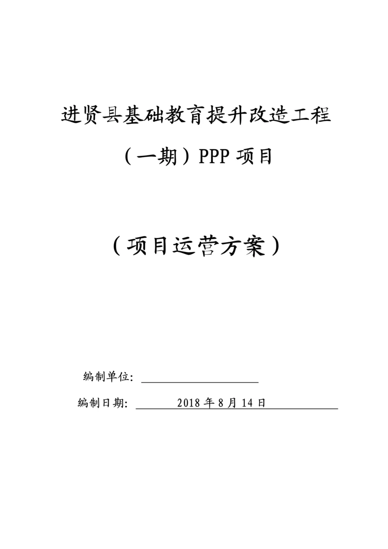 PPP项目运营方案.docx