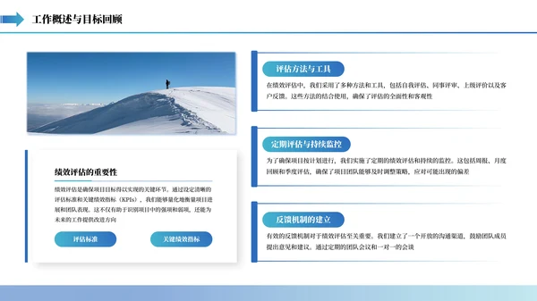 蓝色系商务年终工作汇报PPT模板