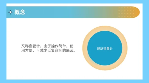 静脉留置针的护理课件蓝色简约医院护士浅静脉留置针的应用与维护医疗PPT模板