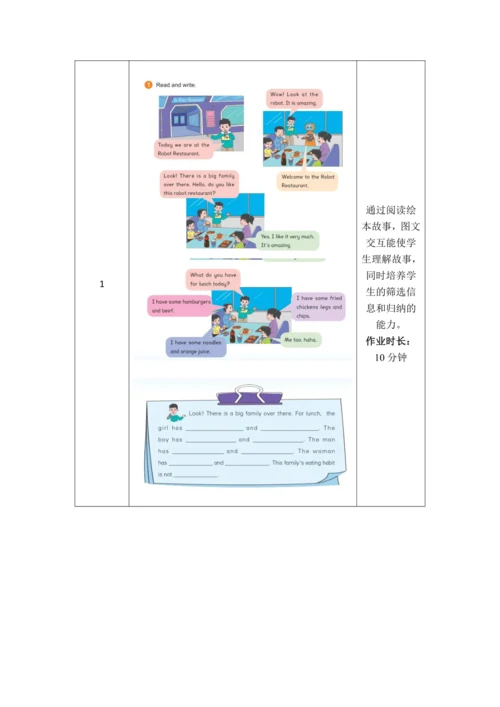 PEP 五上Unit3 What would you like 作业设计