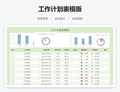 工作计划表模版