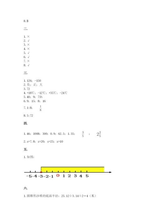 西师大版六年级数学下学期期末测试题附完整答案【各地真题】.docx