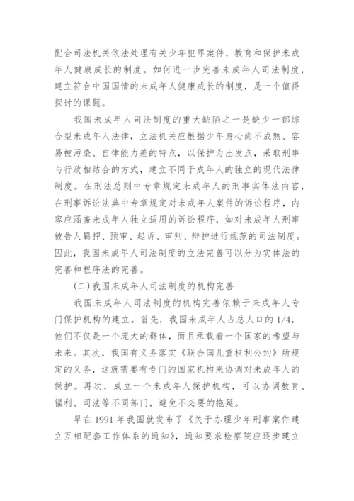 未成年人司法的构建与实践论文.docx