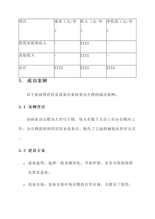 商用直饮水建设方案