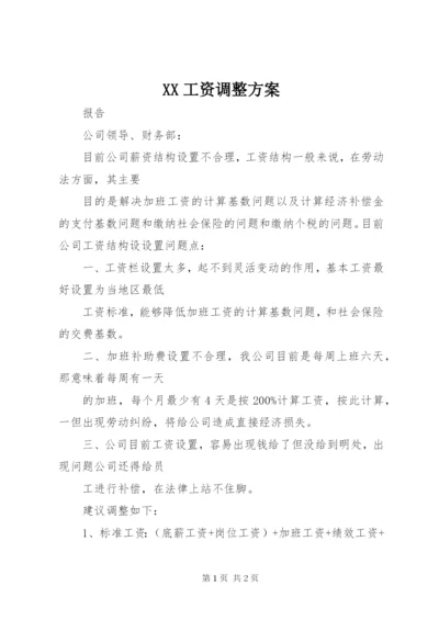 XX工资调整方案.docx