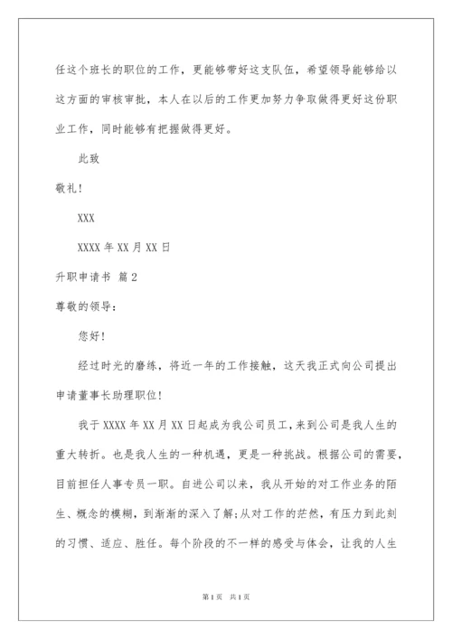 2022关于升职申请书汇总八篇.docx
