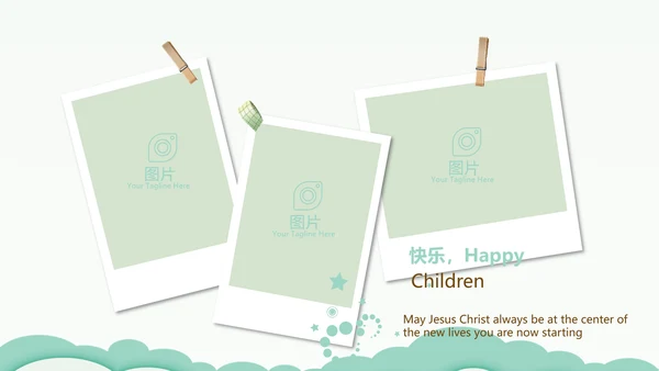 卡通幼儿园儿童教学设计动态PPT模板
