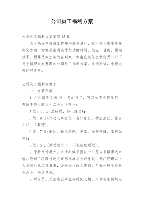 公司员工福利方案.docx