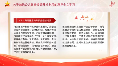 关于加快公共数据资源开发利用的意见全文学习PPT课件