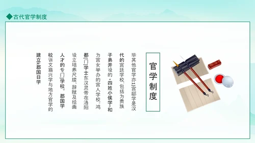 古代官学制度介绍动态PPT模板