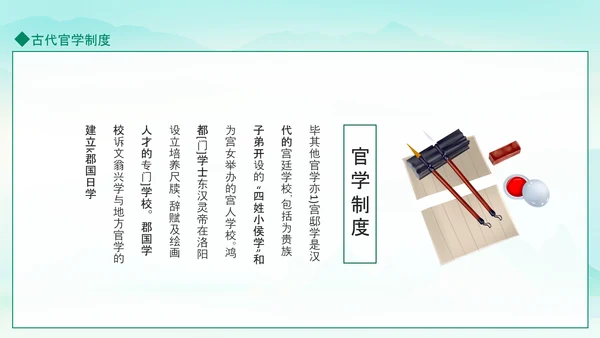 古代官学制度介绍动态PPT模板