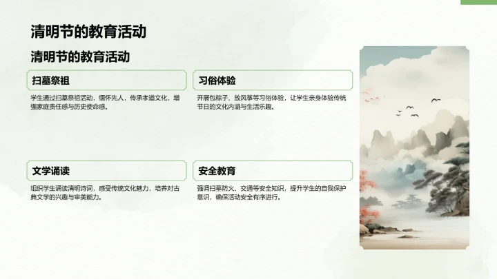 清明节传统文化PPT模板