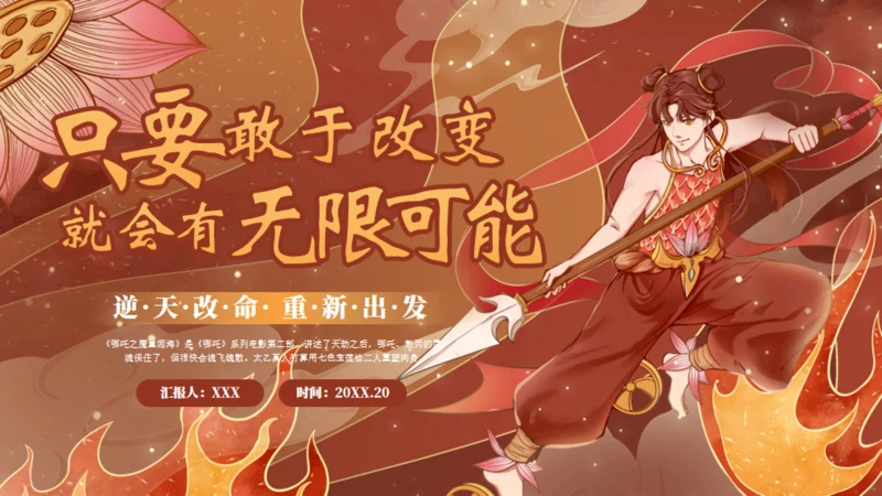 只要敢于改变就会有无限可能通用PPT模板