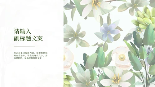 小清新婚礼策划方案PPT模板
